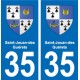 35 Janzé blason autocollant plaque stickers ville