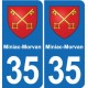 35 Janzé blason autocollant plaque stickers ville