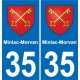 35 Janzé blason autocollant plaque stickers ville