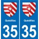 35 Janzé blason autocollant plaque stickers ville