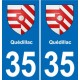 35 Janzé blason autocollant plaque stickers ville