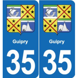 35 Janzé blason autocollant plaque stickers ville