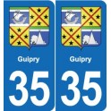 35 Janzé blason autocollant plaque stickers ville