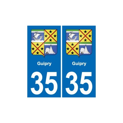 35 Janzé blason autocollant plaque stickers ville