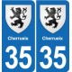 35 Janzé blason autocollant plaque stickers ville