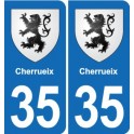 35 Janzé blason autocollant plaque stickers ville