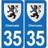 35 Janzé blason autocollant plaque stickers ville