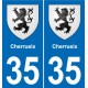 35 Janzé blason autocollant plaque stickers ville