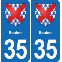 35 Janzé blason autocollant plaque stickers ville