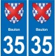 35 Janzé blason autocollant plaque stickers ville