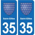 35 Janzé blason autocollant plaque stickers ville