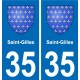 35 Janzé blason autocollant plaque stickers ville