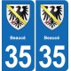 35 Janzé blason autocollant plaque stickers ville