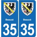 35 Janzé blason autocollant plaque stickers ville