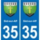 35 Janzé blason autocollant plaque stickers ville