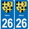 26 Dieulefit blason autocollant plaque stickers ville