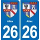 26 Dieulefit blason autocollant plaque stickers ville
