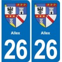 26 Dieulefit blason autocollant plaque stickers ville