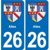 26 Dieulefit blason autocollant plaque stickers ville