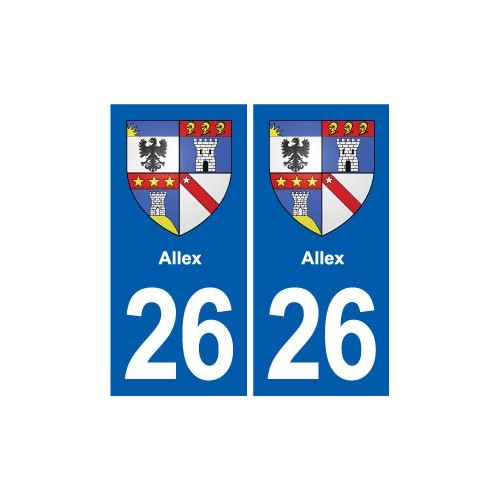 26 Dieulefit blason autocollant plaque stickers ville