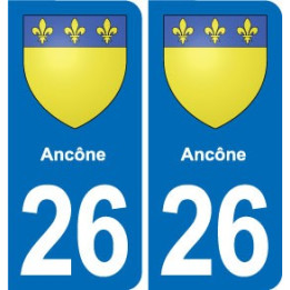 26 Dieulefit blason autocollant plaque stickers ville