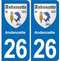 26 Dieulefit blason autocollant plaque stickers ville