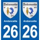 26 Dieulefit blason autocollant plaque stickers ville