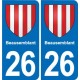 26 Dieulefit blason autocollant plaque stickers ville