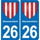 26 Dieulefit blason autocollant plaque stickers ville