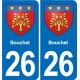 26 Dieulefit blason autocollant plaque stickers ville