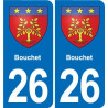 26 Dieulefit blason autocollant plaque stickers ville