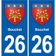 26 Dieulefit blason autocollant plaque stickers ville