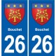 26 Dieulefit blason autocollant plaque stickers ville