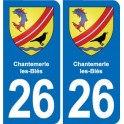 26 Dieulefit blason autocollant plaque stickers ville