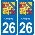 26 Dieulefit blason autocollant plaque stickers ville