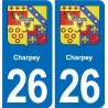 26 Dieulefit blason autocollant plaque stickers ville