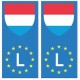 Luxembourg europe drapeau Autocollant