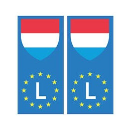 Luxembourg europe drapeau Autocollant