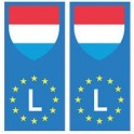 Luxemburgo Lëtzebuerg europa bandera de la etiqueta Engomada