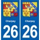 26 Dieulefit blason autocollant plaque stickers ville
