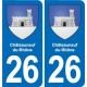 26 Dieulefit blason autocollant plaque stickers ville