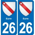 26 Dieulefit blason autocollant plaque stickers ville