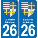 26 Dieulefit blason autocollant plaque stickers ville