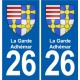 26 Dieulefit blason autocollant plaque stickers ville