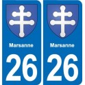 26 Dieulefit blason autocollant plaque stickers ville