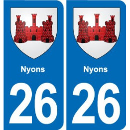26 Dieulefit blason autocollant plaque stickers ville