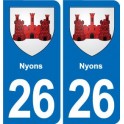 26 Dieulefit blason autocollant plaque stickers ville