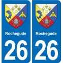 26 Dieulefit blason autocollant plaque stickers ville