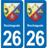 26 Dieulefit blason autocollant plaque stickers ville