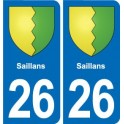 26 Dieulefit blason autocollant plaque stickers ville